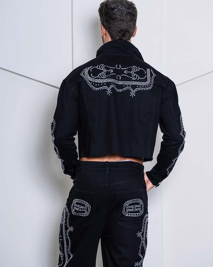 Jace Denim Rhinestone Jacket
