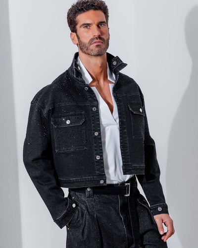 Eros Rhinestone Denim Jacket