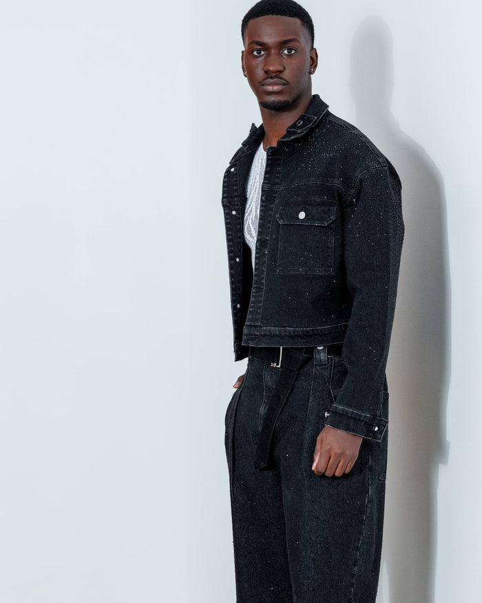 Eros Rhinestone Denim Jacket