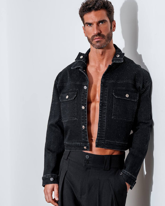 Eros Rhinestone Denim Jacket