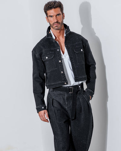 Eros Rhinestone Denim Jacket