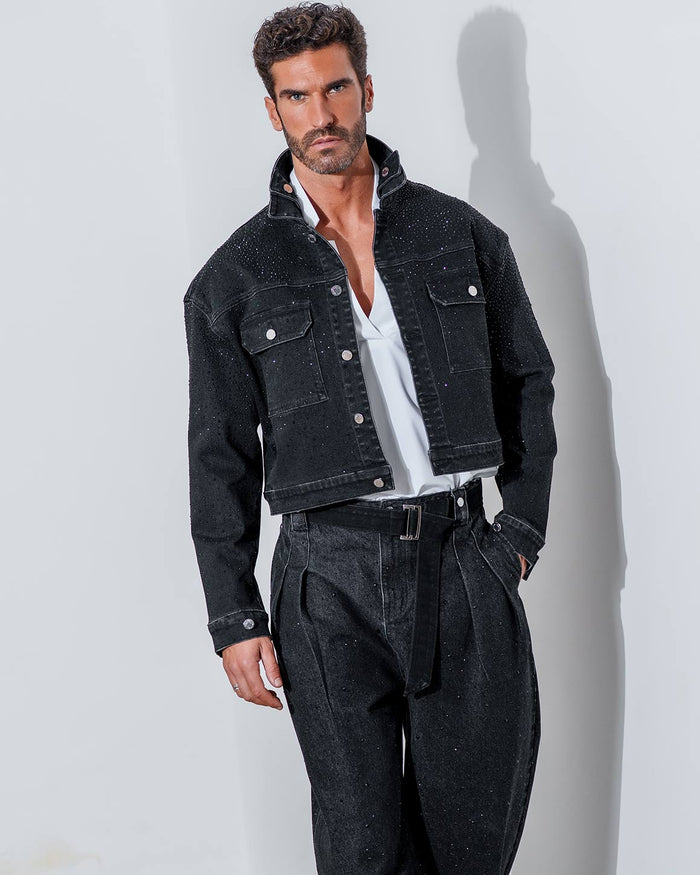 Eros Rhinestone Denim Jacket