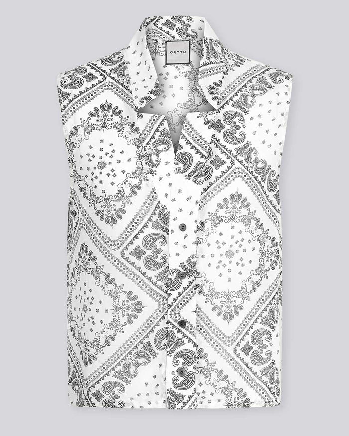 Paros Star Neck Cardigan Chiffon