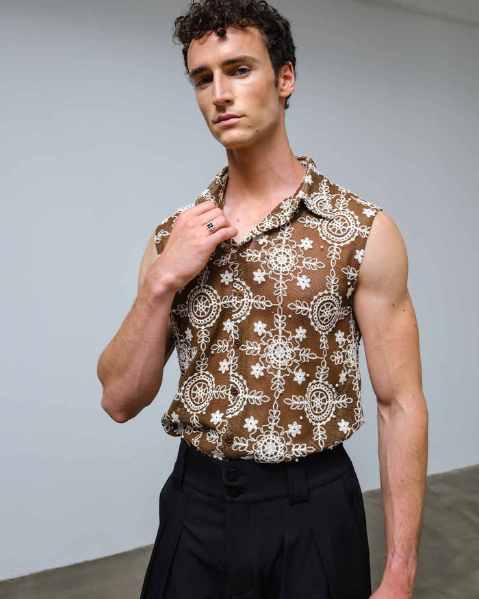 Joseph Shirt Rhinestone & Pearls