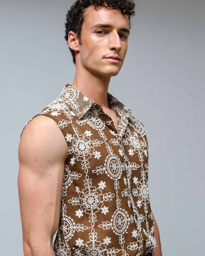 Joseph Shirt Rhinestone & Pearls