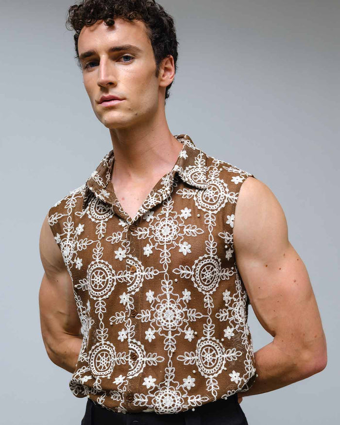 Joseph Shirt Rhinestone & Pearls