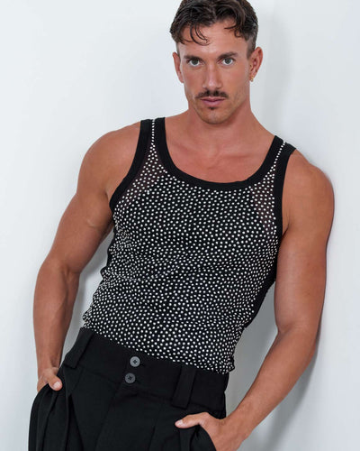 Alejandro Rhinestone Tank Top