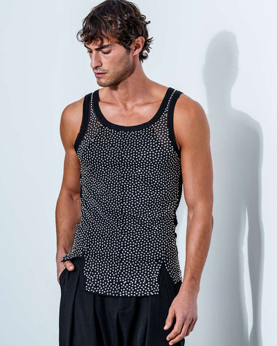 Alejandro Rhinestone Tank Top