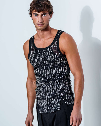 Alejandro Rhinestone Tank Top