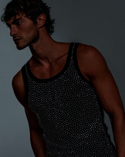 Alejandro Rhinestone Tank Top