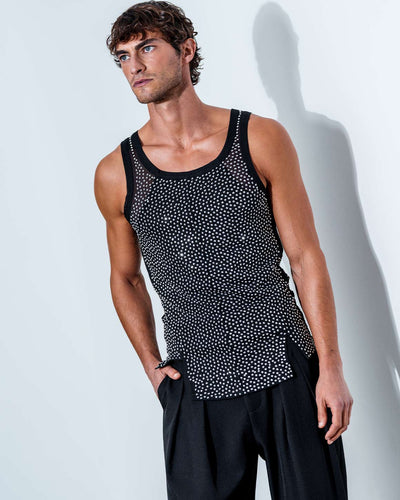 Alejandro Rhinestone Tank Top