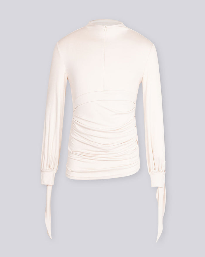 Dante Top in taupe, front flat