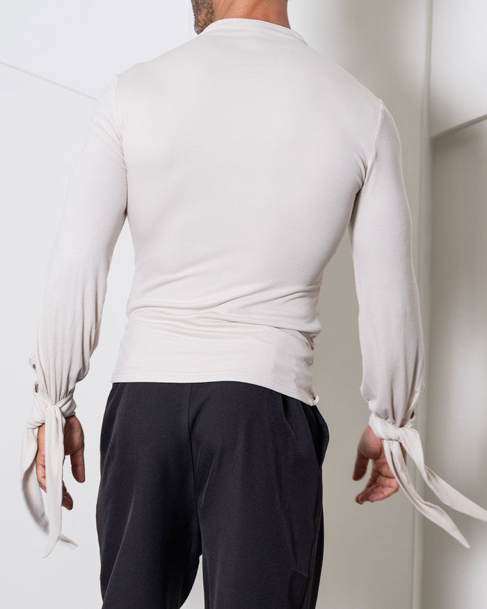 Dante Top in taupe, back