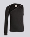 Perseus Top in black, front flat