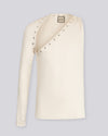 Perseus Top in taupe, front flat