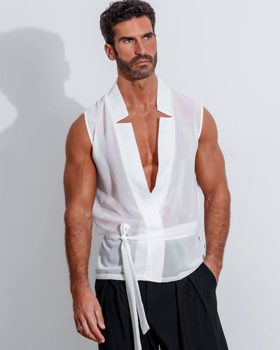 Star Neck Cardigan Sleeveless