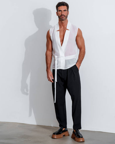 Star Neck Cardigan Sleeveless