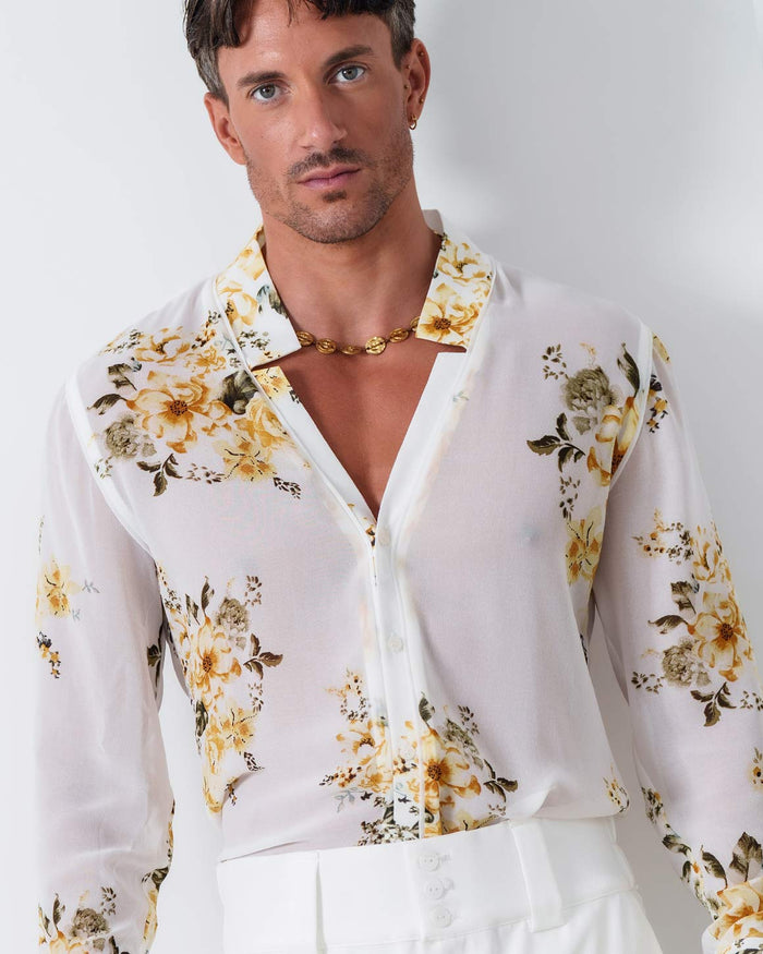 Slim Fit Star Neck Shirt