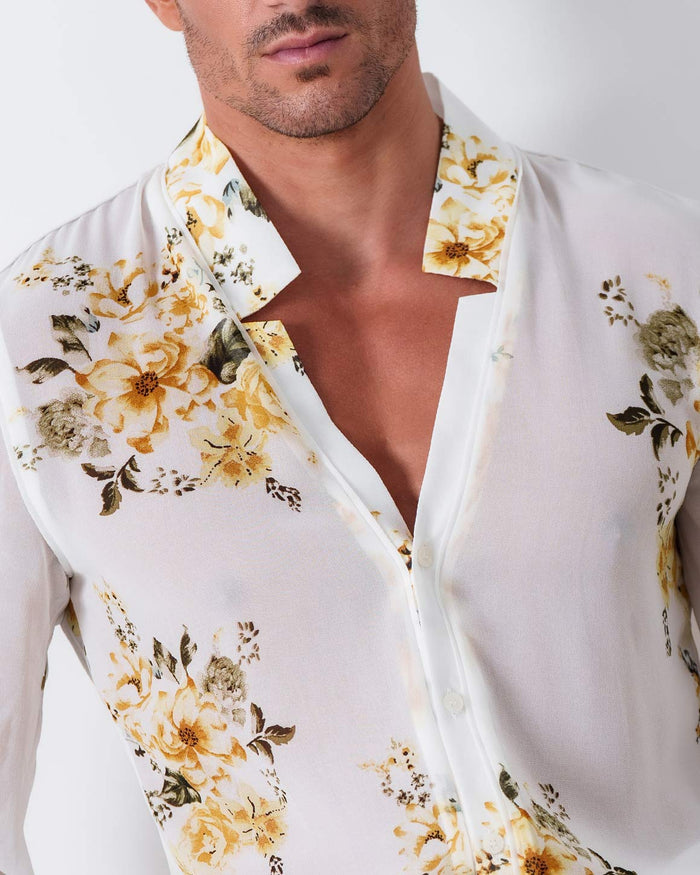 Slim Fit Star Neck Shirt