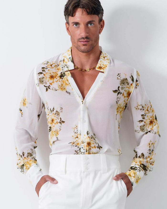 Slim Fit Star Neck Shirt