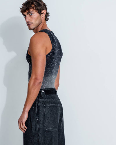 Gradient Rhinestone Tank Top