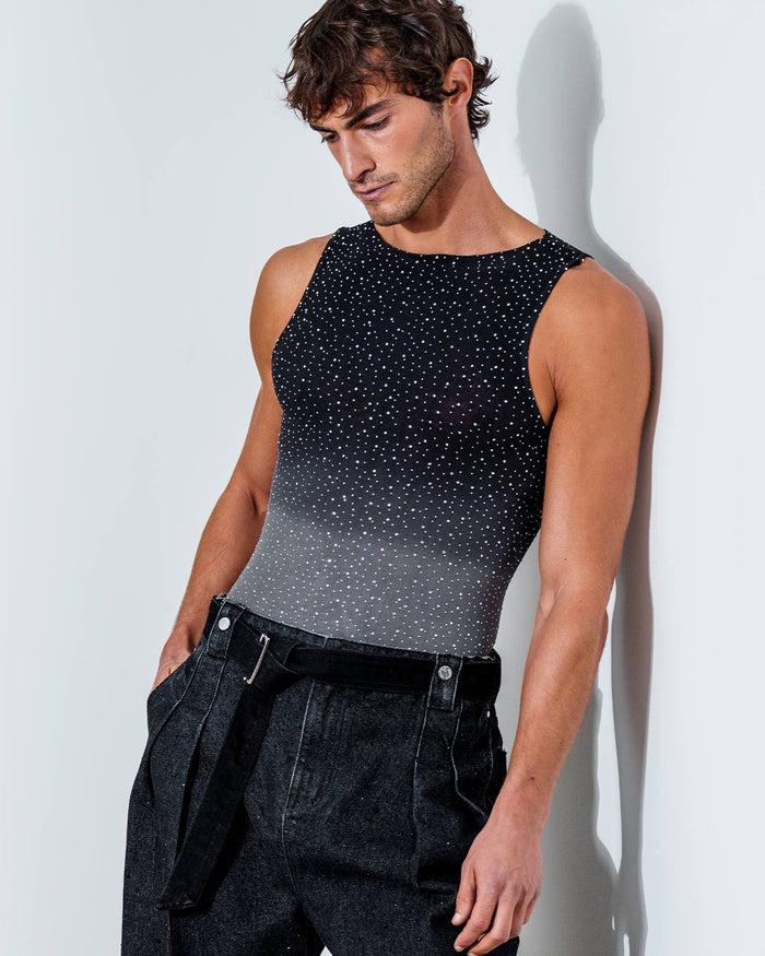 Gradient Rhinestone Tank Top