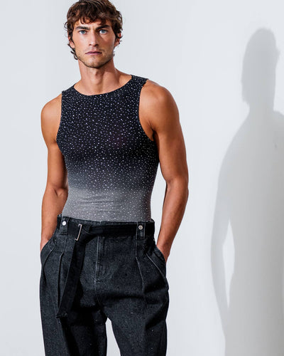 Gradient Rhinestone Tank Top