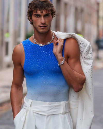 Gradient Rhinestone Tank Top