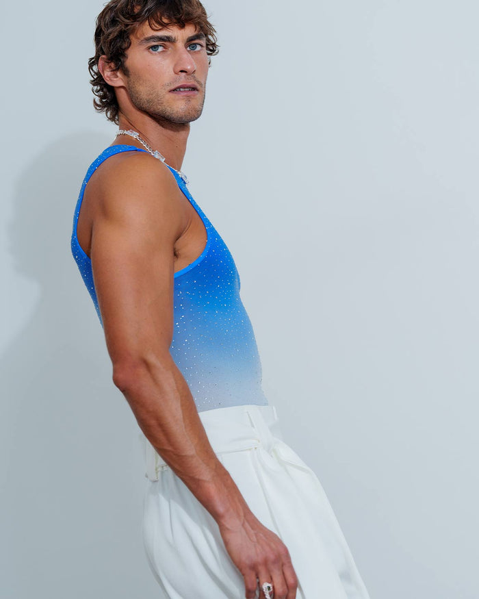 Gradient Rhinestone Tank Top