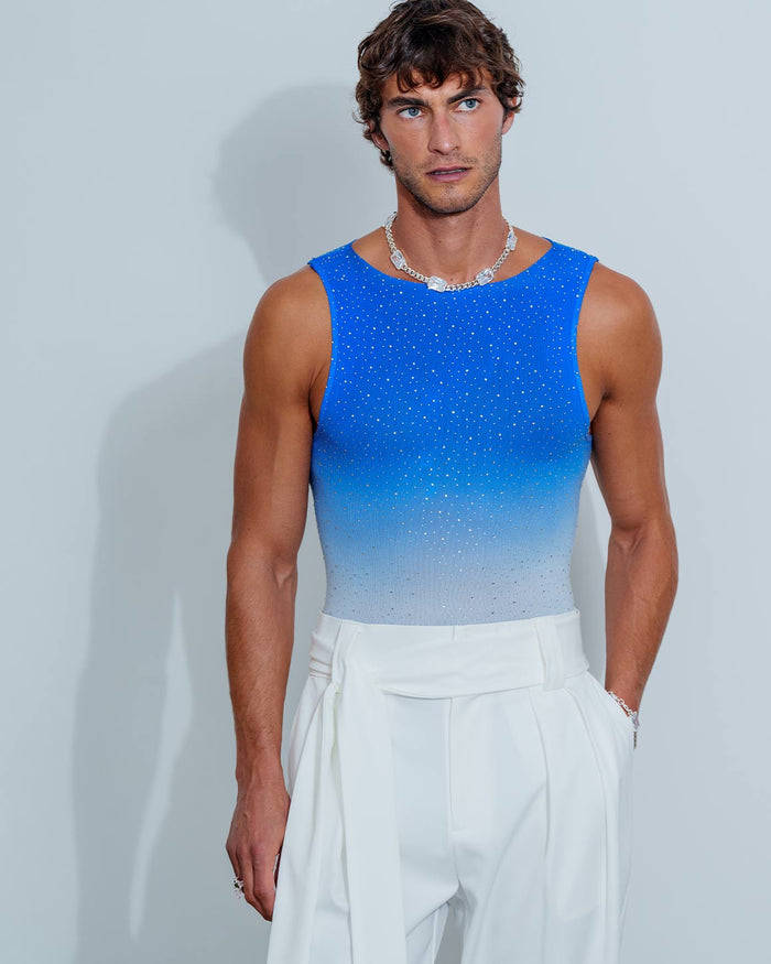 Gradient Rhinestone Tank Top