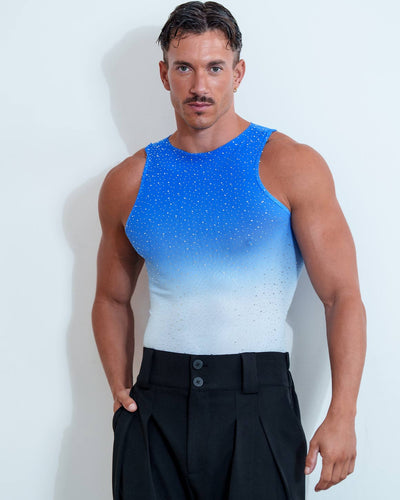 Gradient Rhinestone Tank Top