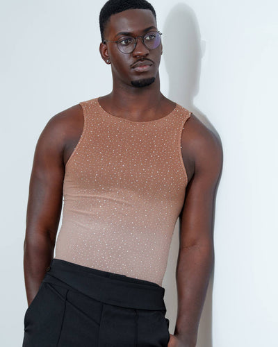 Gradient Rhinestone Tank Top