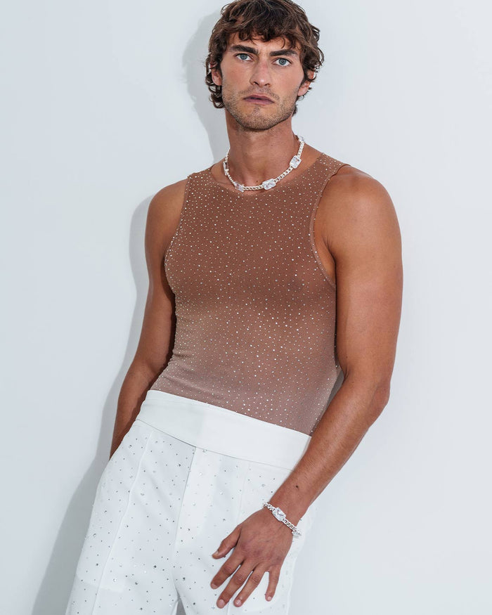 Gradient Rhinestone Tank Top