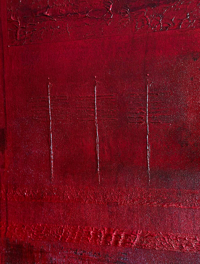 3 Silent Guardians in an Ancient Red Room