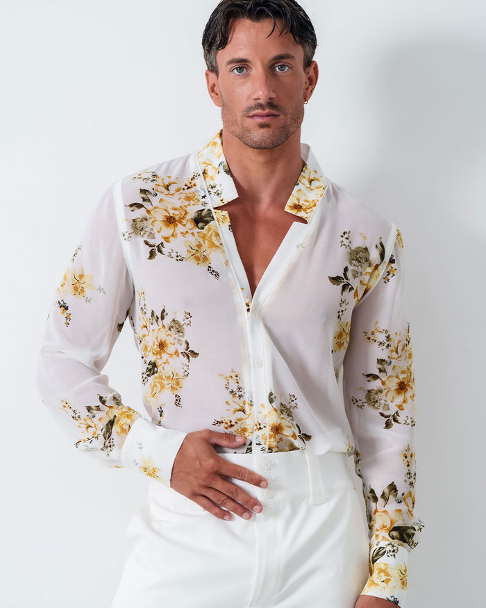Slim Fit Star Neck Shirt