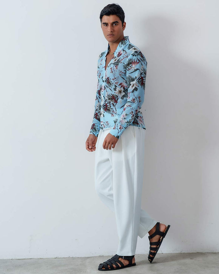 Slim Fit Star Neck Shirt