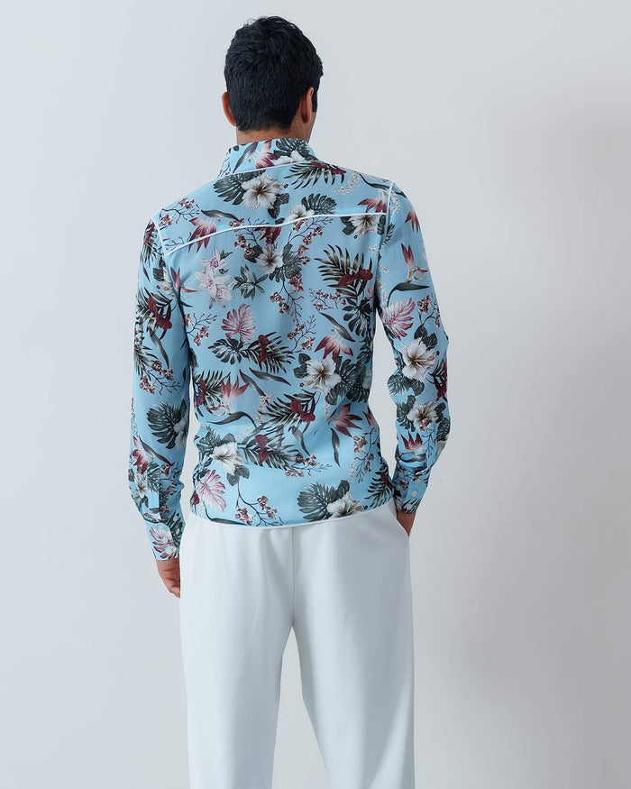Slim Fit Star Neck Shirt
