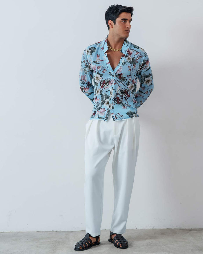 Slim Fit Star Neck Shirt