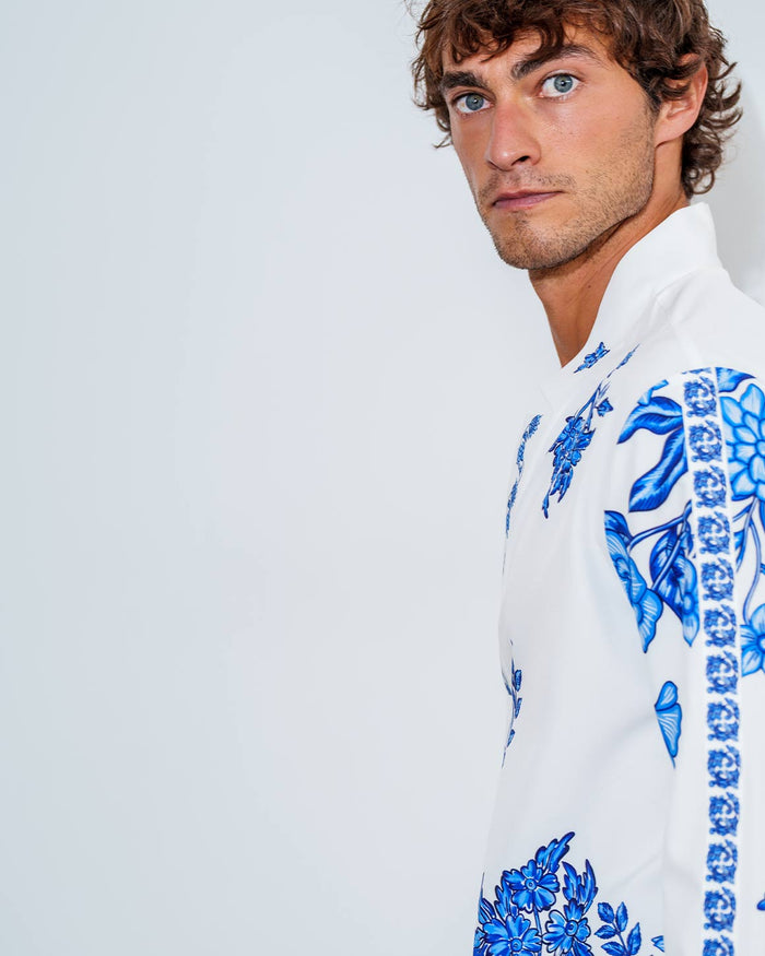 Star Neck Shirt Print