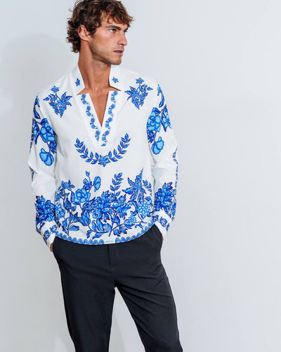 Star Neck Shirt Print