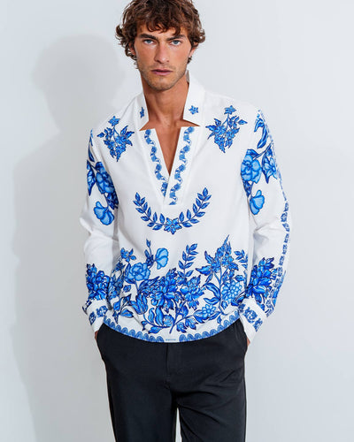 Star Neck Shirt Print