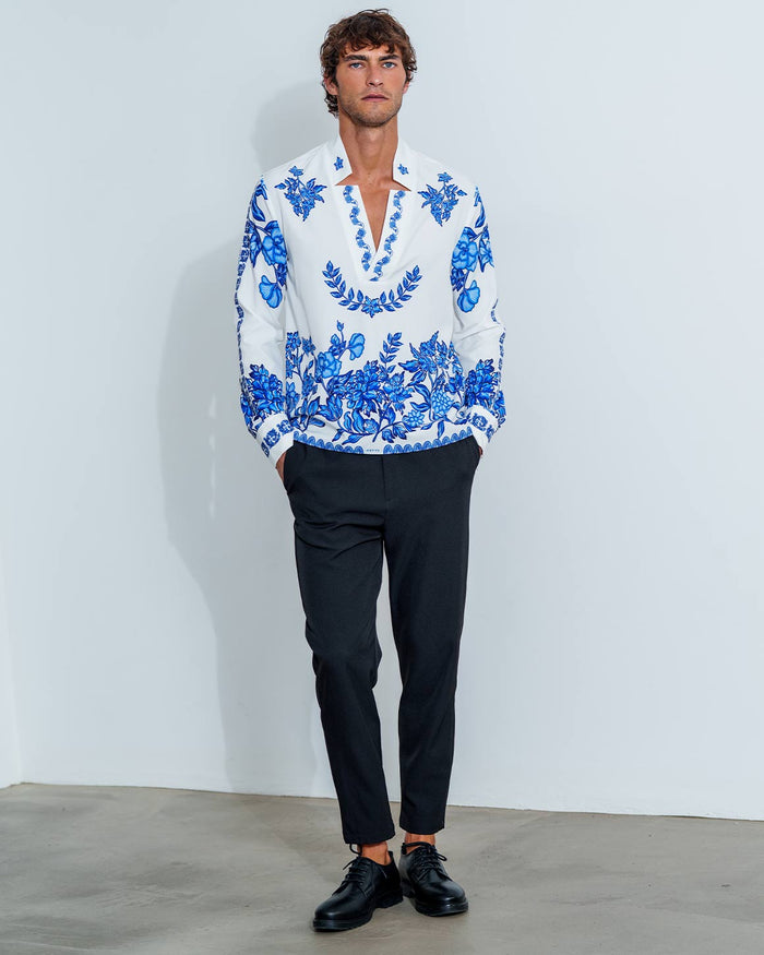 Star Neck Shirt Print