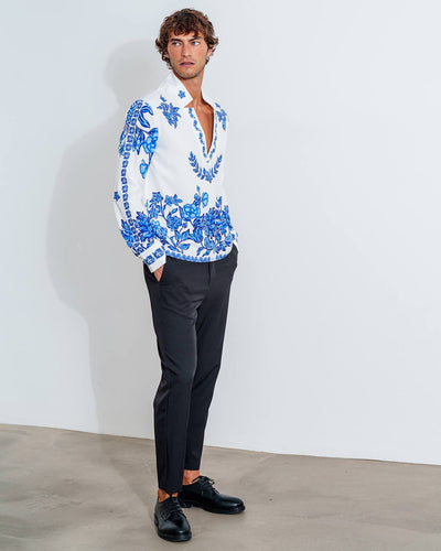 Star Neck Shirt Print