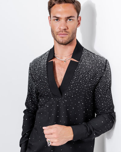 Star Neck Diamond Shirt Long Sleeve